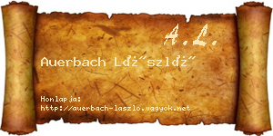 Auerbach László névjegykártya