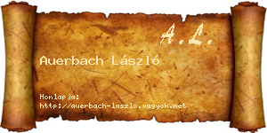 Auerbach László névjegykártya