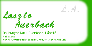 laszlo auerbach business card