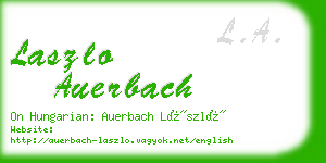 laszlo auerbach business card